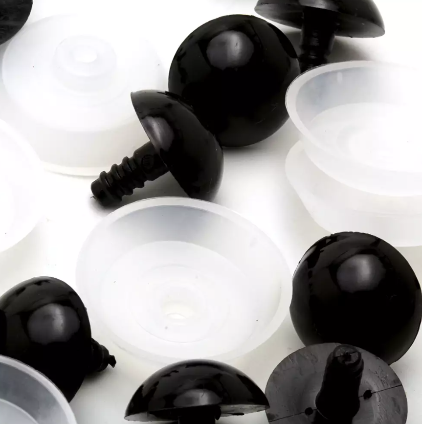 Olho para Amigurumi Redondo nº 11 Preto