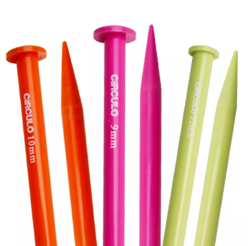 Agulha para Tricô de Plástico Colorida Circulo 25cm