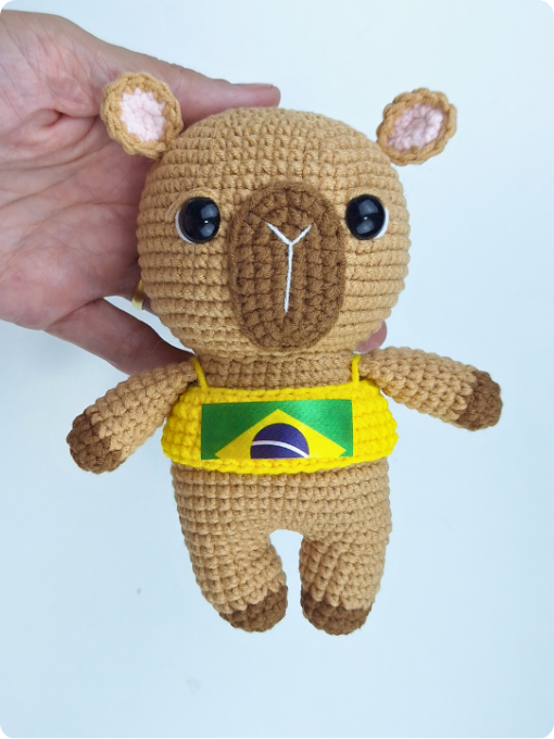 Venha aprender a fazer essa linda Capivara amigurumi!