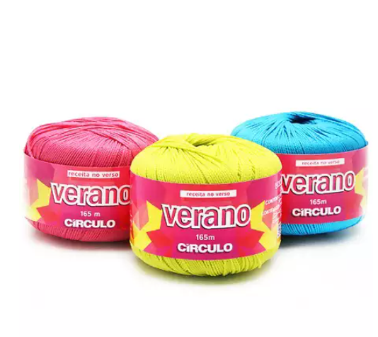 o fio VERANO é ideal para a confecção de peças que serão usadas na praia ou na piscina.