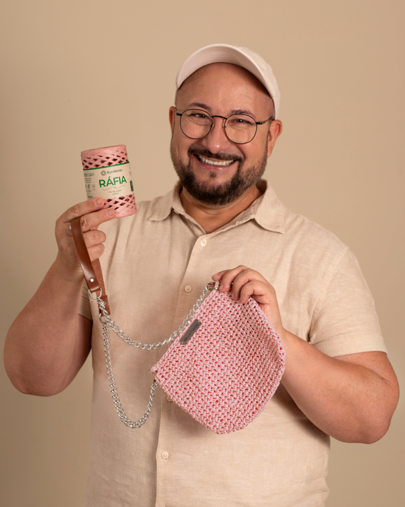 bolsa de crochê com fio rafia
