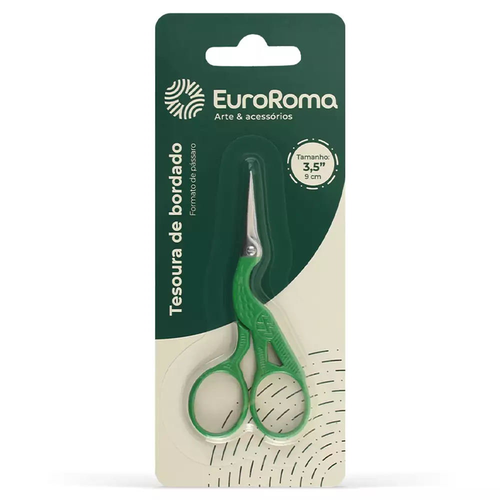 Tesoura de Bordado Pássaro EuroRoma 9cm