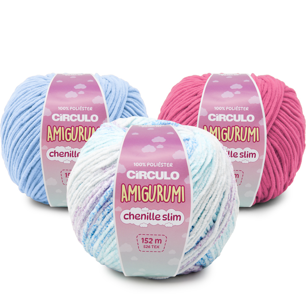 Fio Amigurumi Chenille Slim Circulo 80g